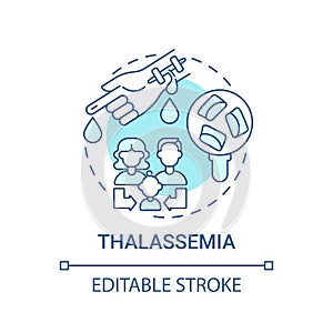 Thalassemia blue concept icon