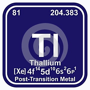 Thallium Periodic Table of the Elements Vector illustration eps 10