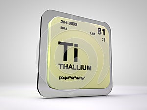 Thallium - Ti - chemical element periodic table