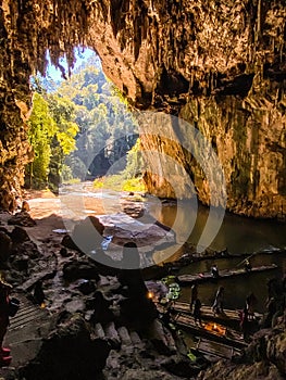 Tham Lod Cave near Pai, in Mae Hong Son, Thailand