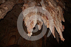 Tham Lot cave system filled with stalactites and stalagmites near Sop Pong in Mae Hong Son Province