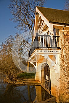Thames river boathouse