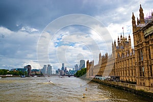 Thames river Vauxhall Lambeth view London United Kingdom