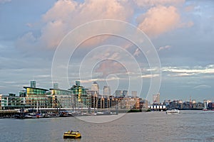 Thames riverside development Wapping London UK