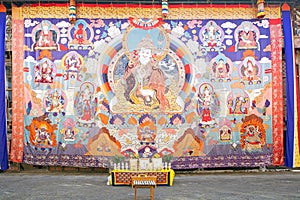 Thangka at the Trongsa Dzong, Trongsa, Bhutan