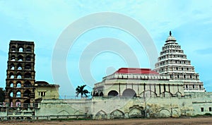 The thanjavur maratha palace with bell tower