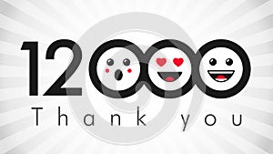 Thank you 12k followers label