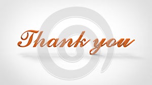 Thank you 3D Letter Font orange