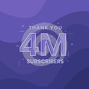 Thank you 4000000 subscribers 4m subscribers celebration