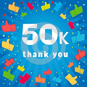 Thank you 50000 followers card
