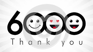 Thank you 6000 followers numbers.