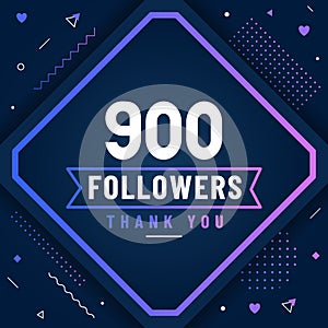 Thank you 900 followers celebration modern colorful design