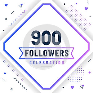 Thank you 900 followers celebration modern colorful design