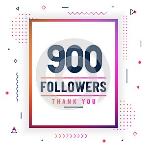 Thank you 900 followers celebration modern colorful design