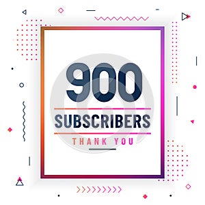 Thank you 900 subscribers celebration modern colorful design