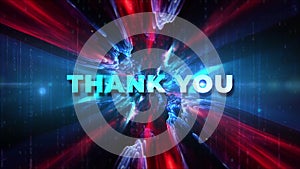 Thank you abstract sci fi hitech cinematic title background