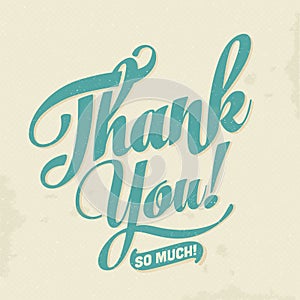 Thank You Card - Vector EPS10 Typographical background