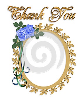 Thank you Card with Wedding Frame