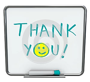 Thank You on Dry Erase Board