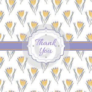Thank You floral background