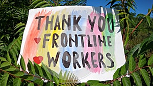 Thank You Frontline Workers - Acknowledgment - Nature Banner