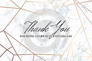 Thank you geometric design card template photo