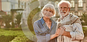 Thank you for giving happiness. Portrait of beautiful happy senior couple bonding to each other and holding hands while
