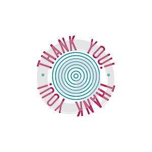 Thank you gratitude feeling emotions text lettering vector badge thanksfull quote phrases message