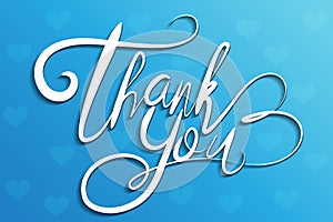 Thank You white lettering Greeting Card