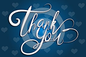 Thank You Greeting Card blue background