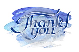 Thank you hand-drawn lettering