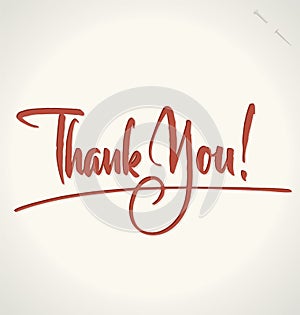 THANK YOU hand lettering (vector)