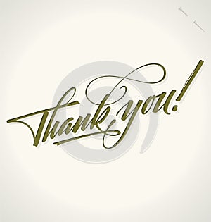 THANK YOU hand lettering (vector)