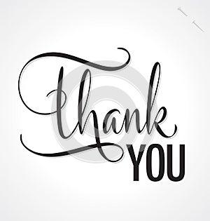 THANK YOU hand lettering (vector)