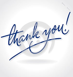 THANK YOU hand lettering (vector)