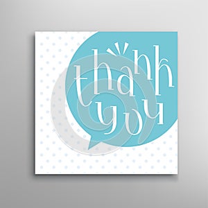 Thank you handwritten vector lettering. Text illustration