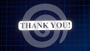 Thank you - holographic text video animation