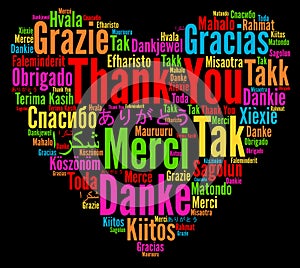 Thank You illustration in different languages photo