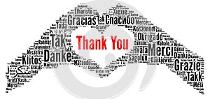 Thank You illustration word cloud in different languages photo