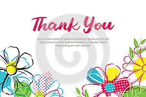 Thank you lettering greeting card. Thank you calligraphy handwritten card template background