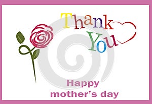 Thank you Mom, happy mothers day photo