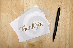 Thank You Note Card and Pen