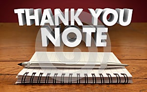 Thank You Notes Write Notepad Pen Appreciation Communicate