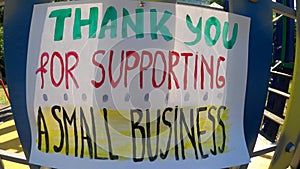 Thank you for supporting a small business - Nature banner.