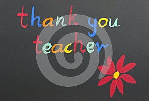 Thank you teacher red flower