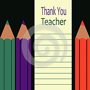 Thank you teacher. Teachers day card