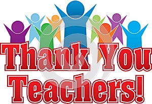 Thank You Teachers Colorful Graphic