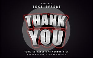 Thank you text effect editable