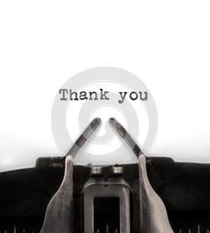 Thank You Typed by Vintage Typewriter photo