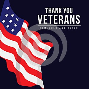 Thank you Veterans Vector Template Design Illustration